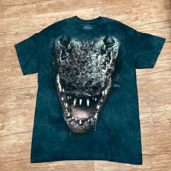 The Mountain Alligator Green Tye-Dye T-Shirt Size L - Picture 1 of 4